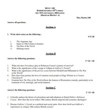 BEGC-108 Solved Assignment 2025–26 (English Medium)
