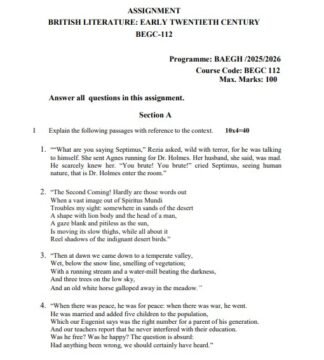 BEGC-112 Solved Assignment 2025–26 (English Medium)