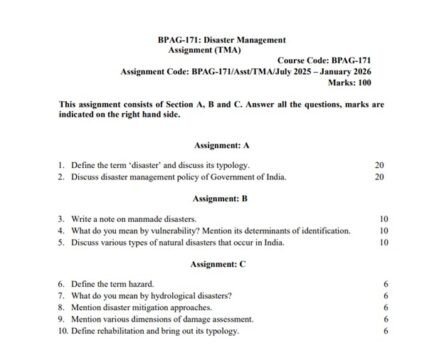 BPAG-171 Solved Assignment 2025–26 (English Medium)