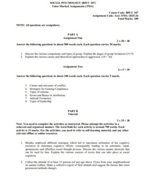 BPCC-107 Solved Assignment 2025–26 (English Medium)