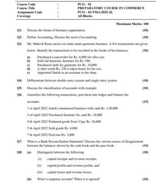 PCO-01 Solved Assignment 2025–26 (English Medium)