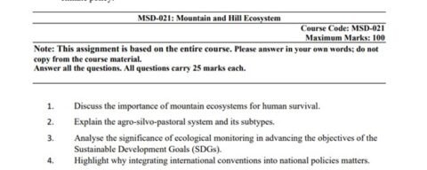 MSD-021 Solved Assignment 2026 (English Medium)