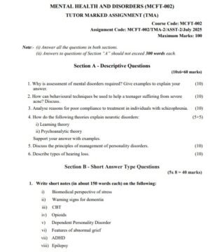 MCFT-002 Solved Assignment July 2025 Session (English Medium)