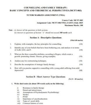MCFT-003 Solved Assignment July 2025 Session (English Medium)