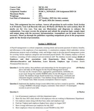MCSL-210 Solved Assignment 2025–26 (English Medium)