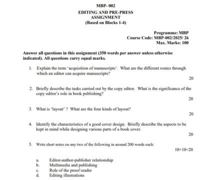 MBP-002 Solved Assignment 2025–26 (English Medium)