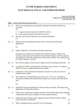 MCH-004 Solved Assignment 2026 (English Medium)
