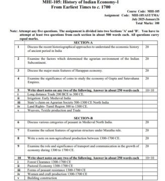 MHI-105 Solved Assignment 2025–26 (English Medium)
