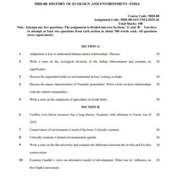 MHI-08 Solved Assignment 2025–26 (English Medium)