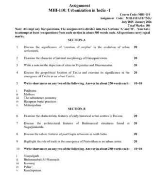 MHI-110 Solved Assignment 2025–26 (English Medium)