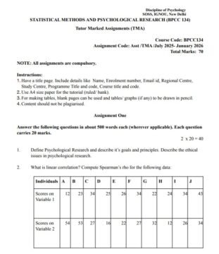 BPCC-134 Solved Assignment 2025–26 (English Medium)