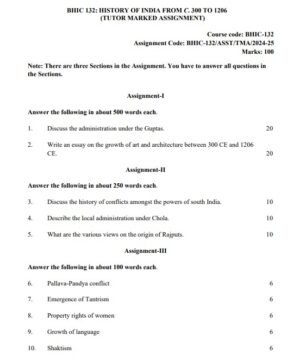 BHIC-132 Solved Assignment 2025–26 (English Medium)