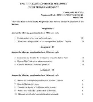 BPSC-111 Solved Assignment 2025–26 (English Medium)