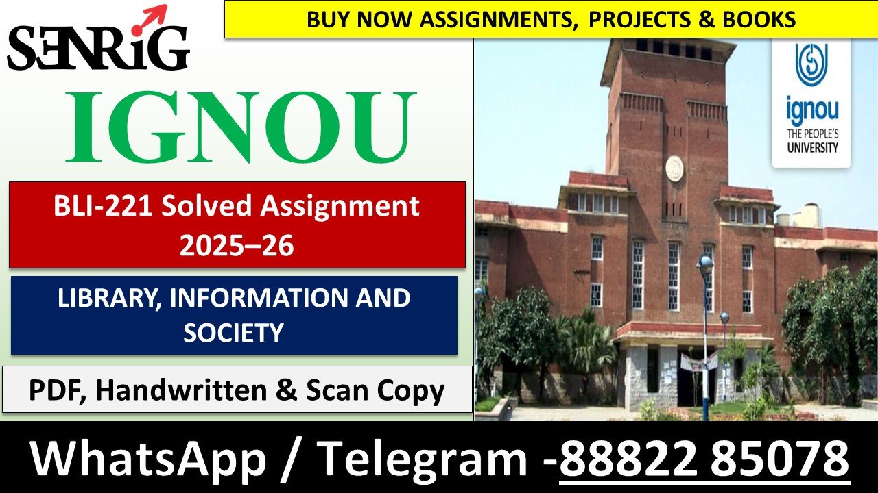 BLI-221 Solved Assignment 2025–26 (English Medium)