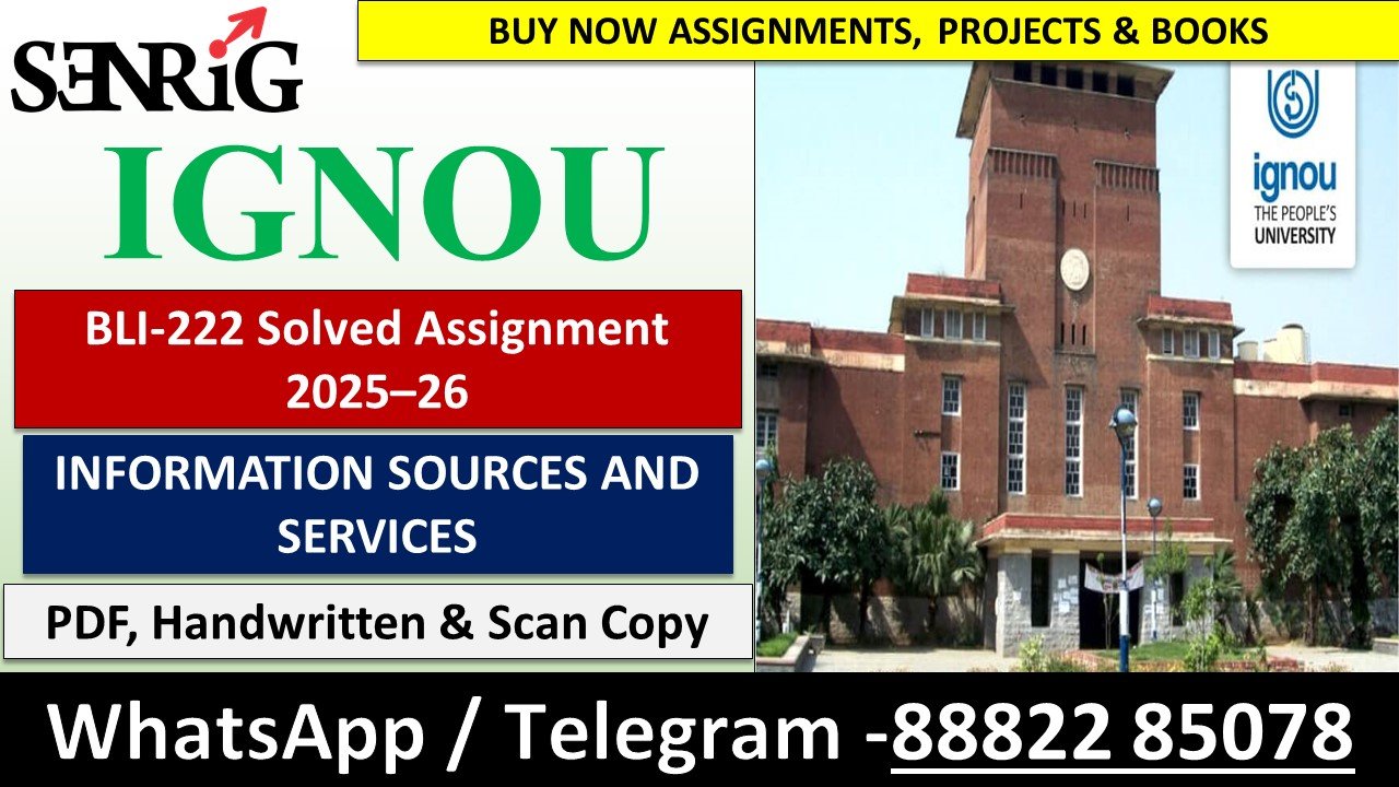 BLI-222 Solved Assignment 2025–26 (English Medium)