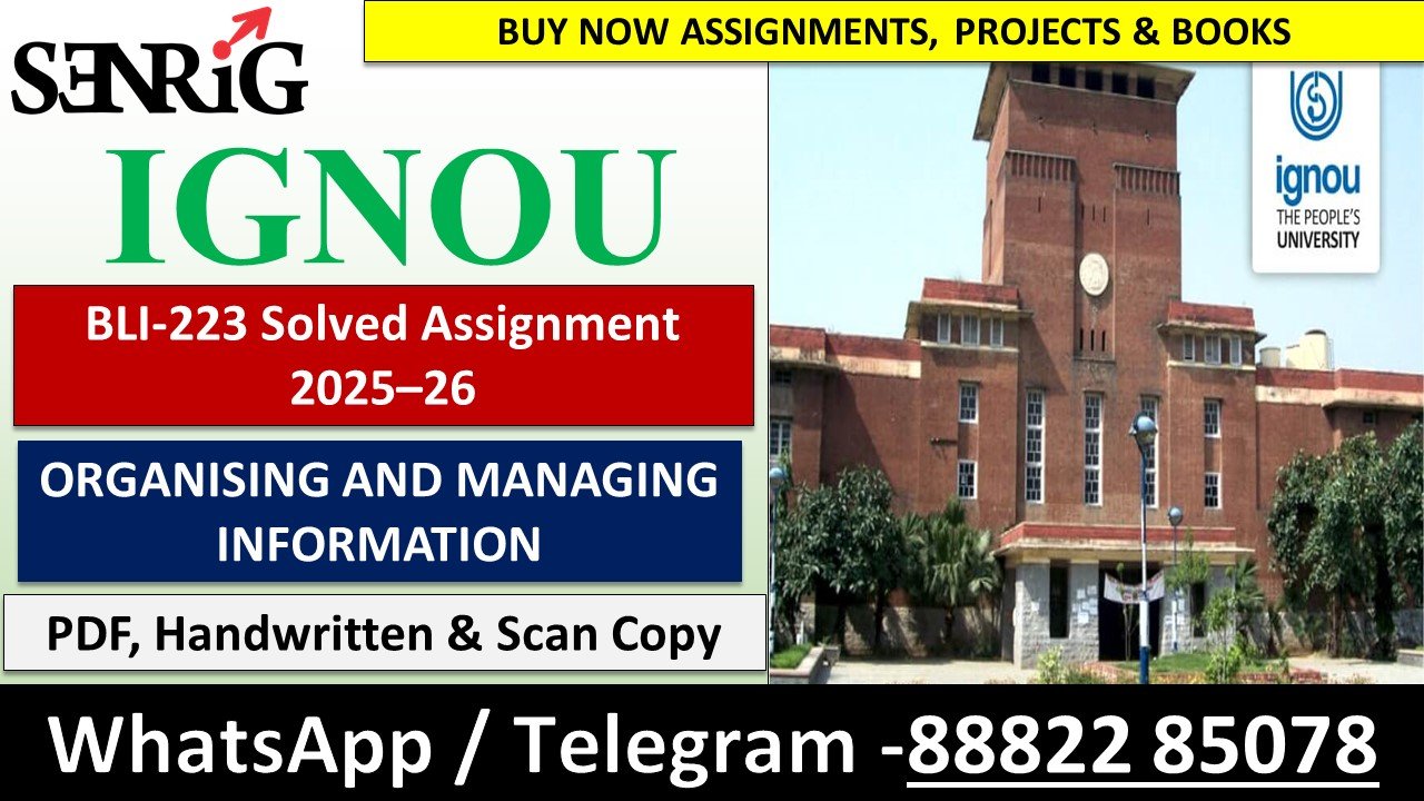 BLI-223 Solved Assignment 2025–26 (English Medium)