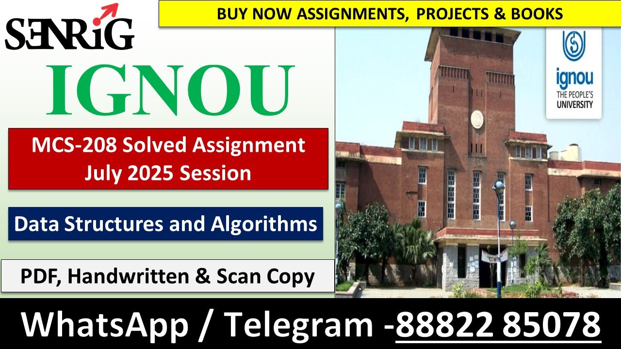 MCS-208 Solved Assignment 2025–26 (English Medium)