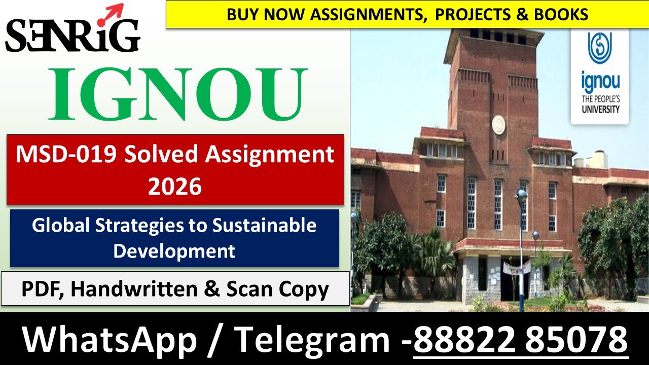 MSD-019 Solved Assignment 2026 (English Medium)