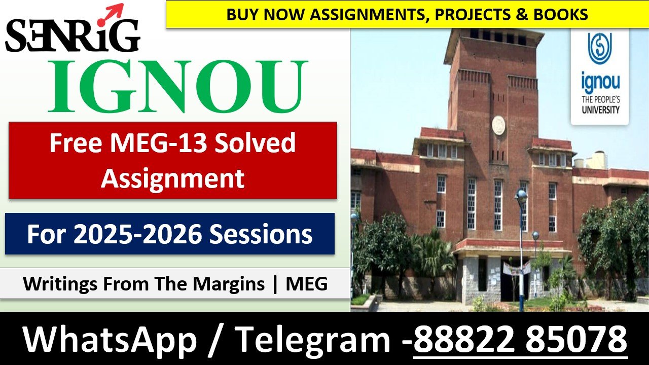 Free IGNOU MEG-13 Solved Assignment | For 2025-2026 Session