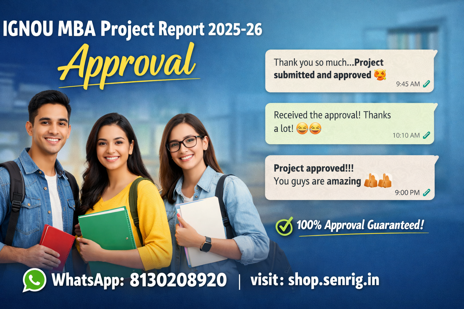 IGNOU MBA Project report , whatsapp - 8130208920